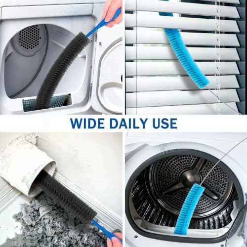 4 Pieces Dryer Vent Cleaner Kit | Vacuum Hose Lint Trap Clean Tool - Image 6
