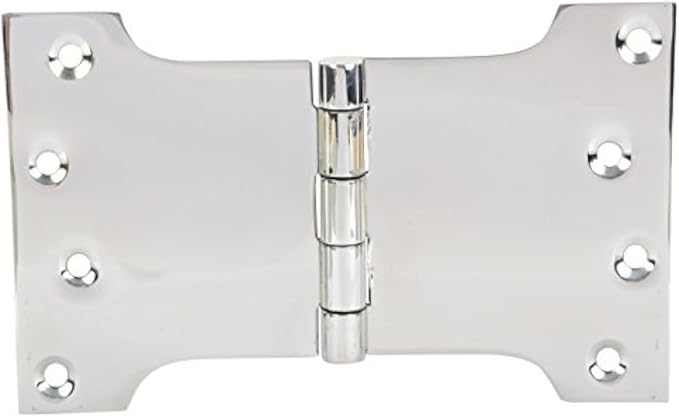 SSISKCON 4 inch x 6 inch Parliament Wide Door Hinge Stainless Steel by Luxurystainlesssteelhardwareaccessoriesforhome