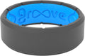 Groove Life Edge Silicone Ring - Breathable Rubber Wedding Rings for Men, Unique Design, Comfort Fit Ring