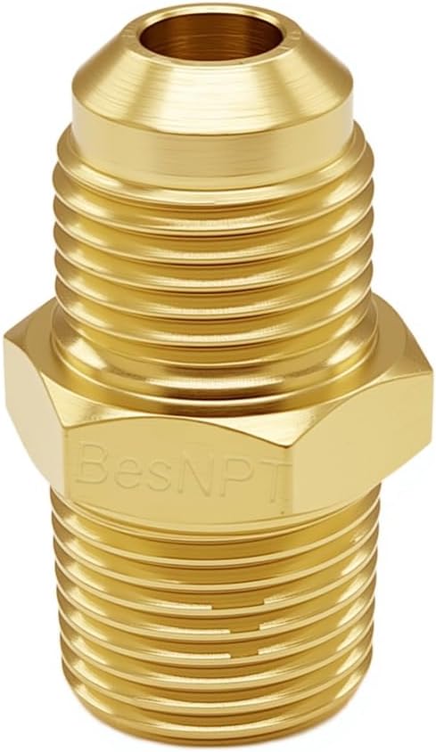 2 Pack Brass 3/8" NPT Male to 3/8" Flare Male Propane Flare Fitting | Propane - Image 7
