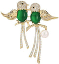 Animal Brooch Insect Bird Brooches Pearl Rhinestone Crystal Brooch 18k Gold-Plated Lapel Pins Jewelry Gifts Birthday Gifts for Women Men