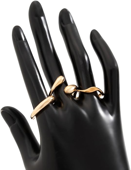 Sora Tuki Rings for Women Chunky Rings Set Adjustable Stackable Ring for Women Bold Thick Statement Ring Trendy Chunky Jewelry