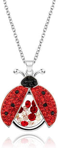 Superchic Ladybug Pendant Necklace Cute Cubic Zirconia with floating Crystals for Women Halloween Party Birthday Gifts