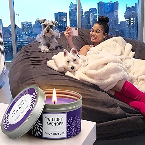 Scented Candle Gift Set for Women, 3 Pack Large Soy Wax Candles in Tins - Image 6