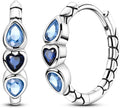 Parmuz 925 Sterling Silver Huggie Hoop Earrings Butterfly Posts Thick Chunky Hoops for Women Small Tiny cuff Cubic Zirconia Snake Heart Earring
