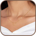Cute Heart Necklace for Women Gold/Silver Plated Heart Pendant Choker Necklaces Tendy Love Heart Chain Necklace Dainty Gold/Silver Necklace Jewelry Gifts for Women