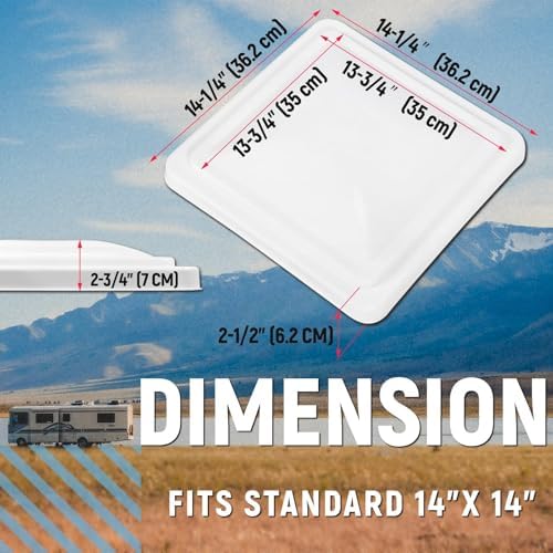 HECASA 14" 3pcs RV Roof Vent Cover Compatible - Image 2