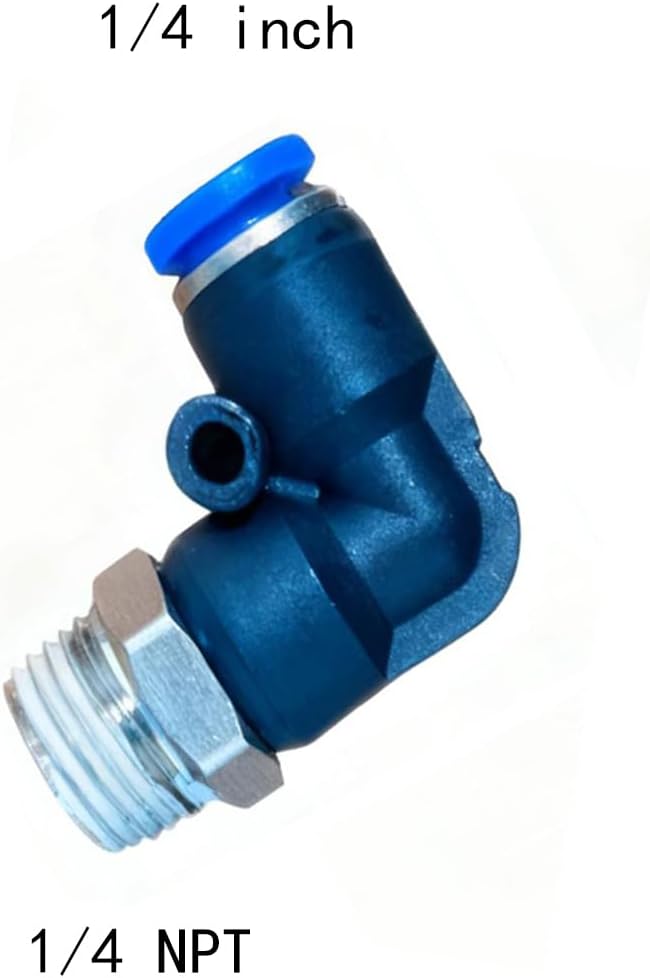 5Pcs 1/4" Tube OD x 1/4" NPT Male Elbow Thread 90 Push to Connect Fittings - Image 2