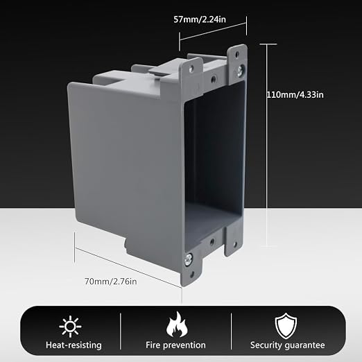 MAKERELE Old Work Electrical Box 1 Gang, 14 cu.Inch Cut in Outlet Box, AWG - Image 2