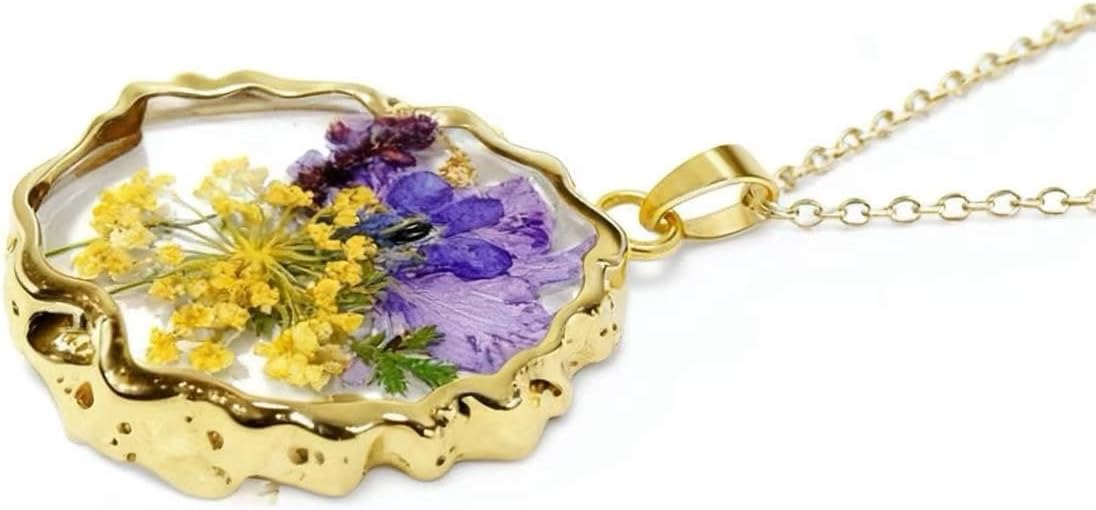 Birth Flower Necklace,1-12 Birth Month Flower Handmade Pendant Necklaces for Women Personalized Custom Floral Jewelry,Boho jewelry,Birthday Gift for Women Girls Best Friend
