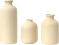 Small Ceramic Vase Set of 3, Modern Boho Farmhouse Flowers Vases | Decorative by Veklray