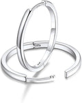 FaithHeart Sterling Silver Hoop Earrings for Women, Hypoallergenic Huggie Hoop Earrings Lightweight Small Cartilage Earrings Hoop Earring Dainty Everyday Earrings 6/8/10/12/14/15/16/18/20mm