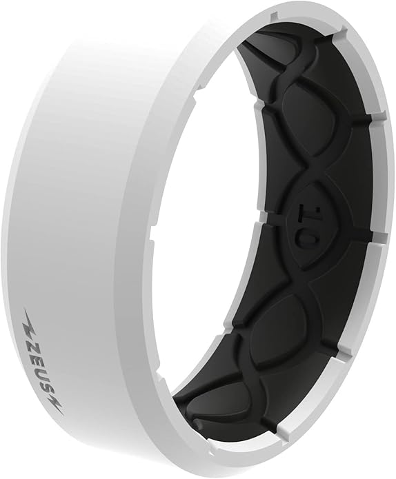 Groove Life Zeus Anti Stretch Silicone Ring Breathable Silicone Rings for Him and Her, Unique Design, Comfort Fit Ring