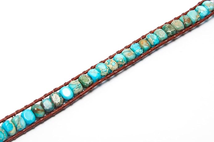ZOSOJONA 7 Chakra Bracelet Bohemian Handmade Leather Wrap Healing Protection Natural Stone Yoga Beaded Bracelets Boho Friendship Jewelry