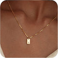 Initial Necklaces for Women 14K Gold Plated Letter Necklace Dainty Name Pendant Necklace Personalized Christmas Gifts for Women Trendy Gold Jewelry