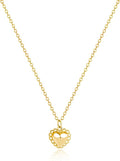 Zeffy Cute Heart Necklace 18k Gold/Silver Plated Tiny Heart Pendant Choker Necklaces Gold Love Heart Chain Necklace for Women Dainty Gold Jewelry Valentines Day Gifts for Women Girls Teen Girls