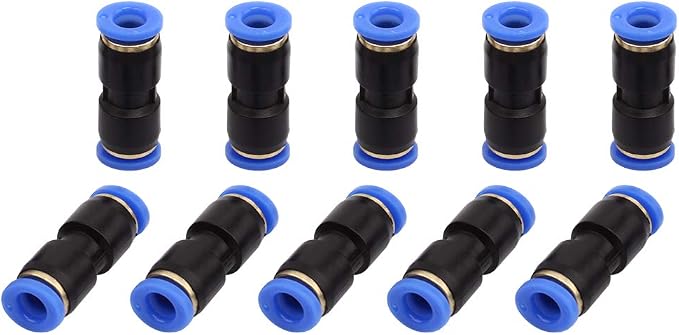 SNS 6mm Tube OD Plastic Straight Union Pipe Tube Fitting Straight Pneumatic by SNS