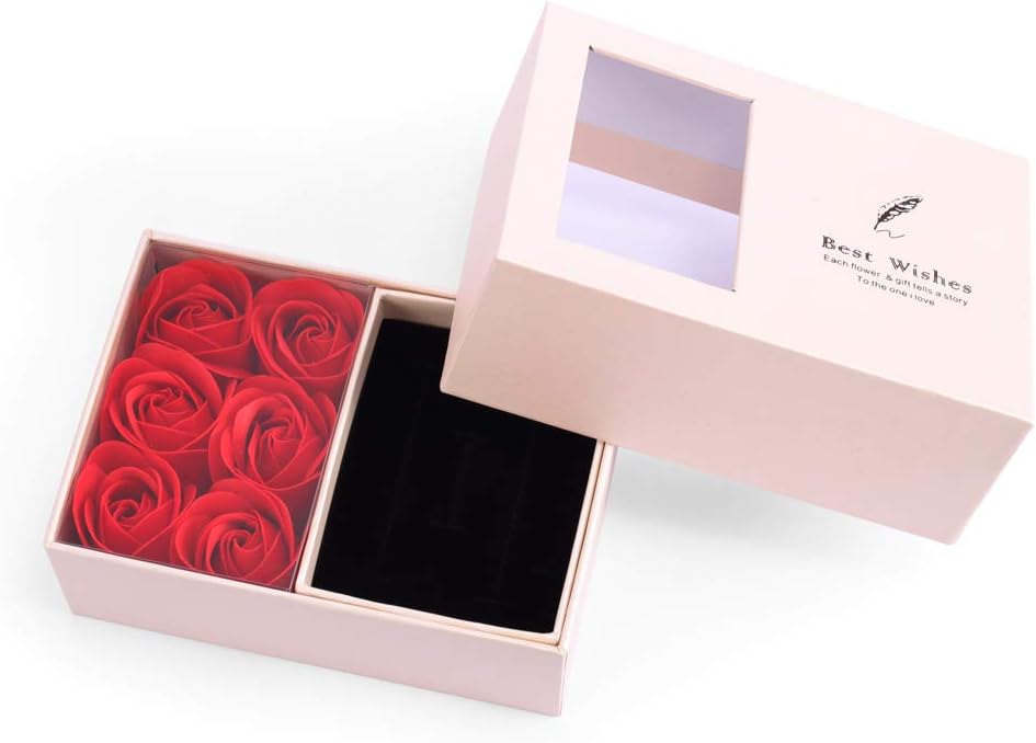 Personalized Simulated Birthstone Bracelets Adjustable Rose Flower Chain Charm Bracelet with 1-5 Name Initial Engraved for Women Mom Christmas Gifts