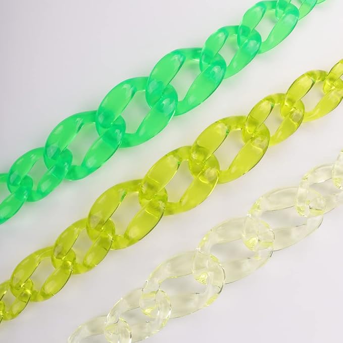 Wiwpar Acrylic Choker Necklace Statement Chunky Fashion Acrylic Necklace Colorful for Women (Yellow)