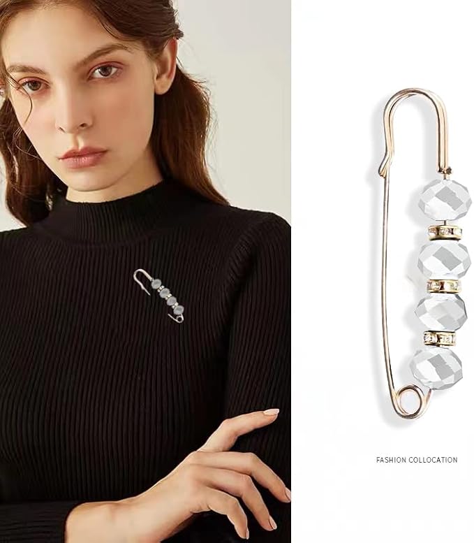 Fashion Pearl Brooch, Sweater Shawl Pearl Pin, Elegant and Fashionable, Enhance your Temperament, Suitable for a Variety of Occasions to Wear (5pcs）