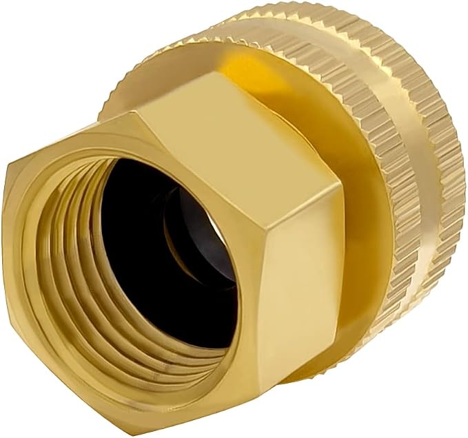 Hooshing 3PCS Garden Hose Adapter 1/2" NPT Female to 3/4" GHT Female Thread | - Image 4