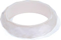 Trendy Acrylic Resin Bangle Bracelet for Women Chunky Transparent Acetate Mottled Plate Bangle Bracelet Statement Jewelry