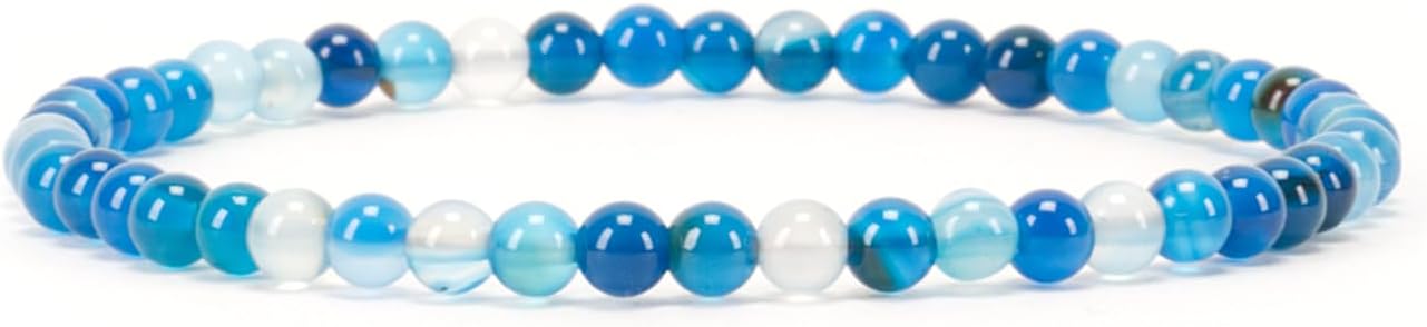 Cherry Tree Collection - Small, Medium, Large Sizes - Gemstone Beaded Bracelets For Women and Men - 4mm Round Beads