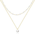 Zeffy Gold Pearl Necklace for Women, Dainty 14K Gold/Silve Plated Layered Pearl Choker Pearl Earrings Pearl Bracelets Wedding Trendy Gold Jewelry Set for Women Gifts