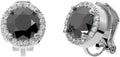 Aloha Earrings Round Halo Crystal Clip On Stud Earrings