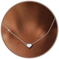 Cute Heart Necklace for Women Gold/Silver Plated Heart Pendant Choker Necklaces Tendy Love Heart Chain Necklace Dainty Gold/Silver Necklace Jewelry Gifts for Women