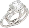 Jeulia Brilliant Classic Band Rings Sets for Women 925 Sterling Silver Fashion Ring Sets Wedding Engagement Anniversary Promise Ring Bridal Sets Jewelry