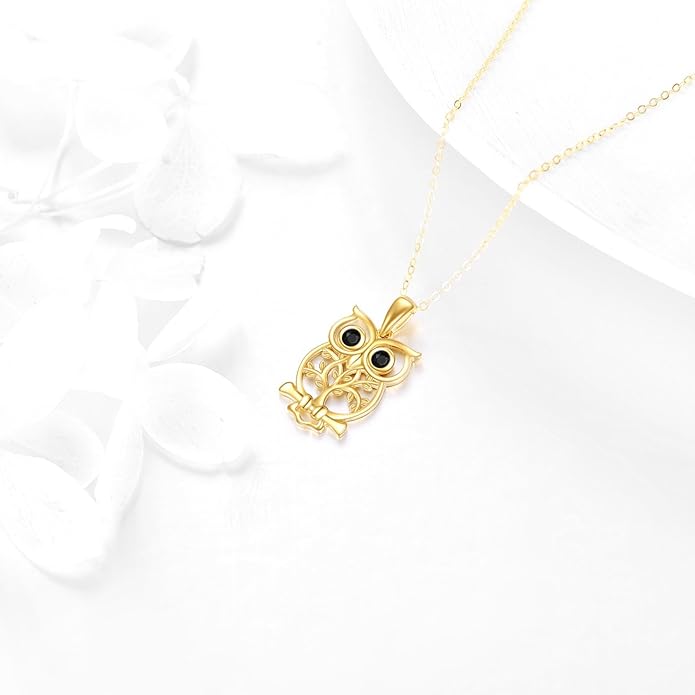 KECHO 14K Gold Animal Pendant Necklace - Dainty Zodiac & Pet Inspired Charm Necklace for Women - 16+1+1"