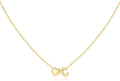 M MOOHAM Valentines Gifts for Kids Her - Heart Initial Necklaces for Women Girls 14K Gold Plated Tiny Heart Necklace Jewelry for Kids Personalized Birthday Gifts for Teen Girls Trendy