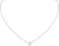 ChicSilver Personalized 925 Sterling Silver Dainty Small Heart/Star/Moon/Dot/Triangle Pendant Necklace for Women, Silver/Gold/Rose Gold/Black (with Gift Box)