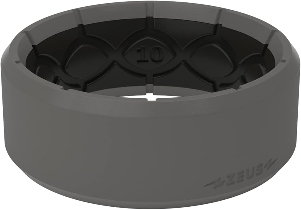 Groove Life Zeus Anti Stretch Silicone Ring Breathable Silicone Rings for Him and Her, Unique Design, Comfort Fit Ring