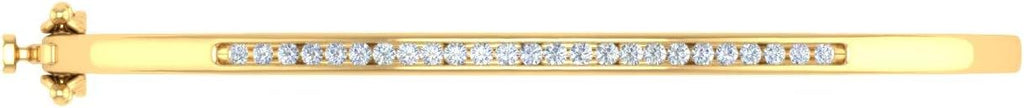 1/2 Carat Channel Set Round-Cut Natural Diamond Bangle Bracelet for Women in 14K Gold (SI1-SI2 Clarity)