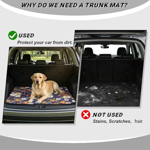 Blue Orange Floral All Weather Trunk Mat 29"x39" - Image 4