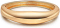 Golden Polished Chunky Twisted Hinged Waterdrop Bangle Bracelet for Women Spiraled Oval Bangle Bracelet