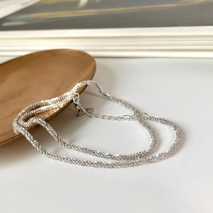 MIDEEO Gold/Silver Ankle Bracelets for Women,14K Gold Anklets for Women Waterproof Cuban Link Heart Beads Herringbone Rhinestone Anklets Set Layered Anklet Bracelets for Women Gold Jewelry Gift