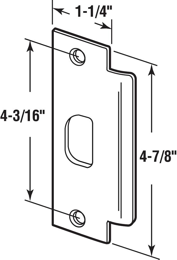 Prime-Line U 9429 Door Strike, US26 Chrome Plated Steel, Commercial ASA - Image 2