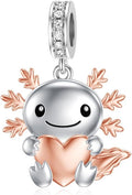 PROESS Sterling Silver/Red Panda/Cow/Highland Cow/Otter/Squirrel/Elephant/Axolotl/Cat/Fox/Bee/Butterfly/Hummingbird/Tiger/Lion/Mokeny/Koala/Dog Charm Animal Charms Bead for Jewelry Making
