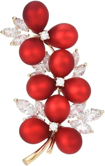 Red Rose Flower Brooches and Pins for Women Costume Jewelry Brooch Pins Broches Jewelry for Women Elegant Lady Pin