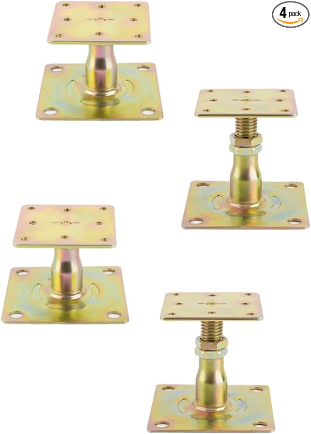 4 Pack Adjustable Floor Jack, Mini Screw Jack, Post Floor Joist Jacks, by DIANGUOLUZHE