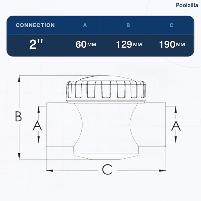 2’’ Check Valve, Slip 1-Way Water Valve - Image 2