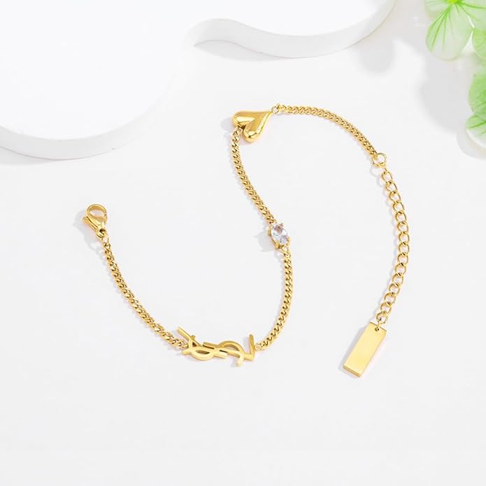Luxury Gold bracelet for Women,18K monogram Exquisite monogram interwoven Charm Bracelet for Women Gold Jewelry Gifts