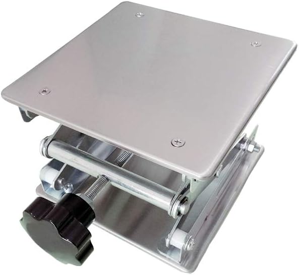 LabZhang 6" x 6" Stainless Steel Lab Jack Scissor Stand Platform Table | Lab by Labzhang