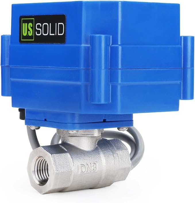 U.S. Solid 1/4 in Motorized Ball Valve NSF Certified 304 Stainless Steel - Image 3