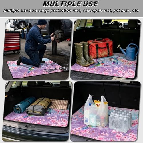 Hummingbird Mandala Waterproof Car Trunk Mat 29"x39" - Image 3
