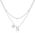 adoyi Valentines Day Gifts for Women Hers Dainty 14K Gold Plated Heart Initial Necklaces Layered Letter A-Z Pendant Necklace Stack Trendy Jewelry Birthday Valentines Day Gifts for Women Jewelry