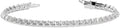Houston Diamond District 2 to 28 Carat Lab Grown Diamond Classic Tennis Bracelet, 4-Prong Setting for Women (E-F Color, VS2-SI1 Clarity)